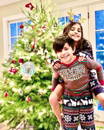 Reena Ninan posting a picture of her kids on her social media. 